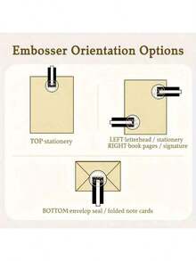 1 件定制压花印章，定制钢印，信封压花印章，书籍，公司标志，餐厅毛巾，个性化书籍压花印章，小型婚礼请柬装饰，玫瑰金手柄