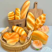 1 Pc Slow Rebound Squishy Decompression Toy Simulation Bread Creative Toy Doughnut Toast Slices