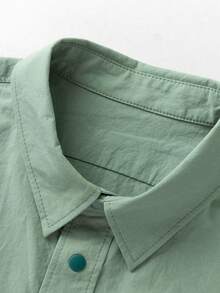 mini bala Baby Boy Letter Graphic Drop Shoulder Shirt - Earthy Green - View 6