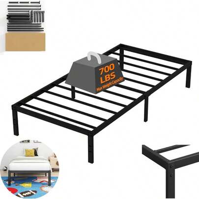 VIVANIDO Base Metal Cama Soporte Recamara Individual 189*95*35cm