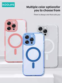 1pc Koolife Magnetic Wireless Charging Full Body Protective Case With Lens Film, Anti-Fall Airbag, PC+TPU Material, Compatible With Apple 17 Pro Max/17/17 Pro/17 Air/11/12/12 Pro/12 Plus/13/13 Pro/13 Pro Max/14/14 Pro/14 Pro Max/15/15 Plus/15 Pro/15 Pro Max/16/16 Plus/16 Pro/16 Pro Max/16e - White - View 9