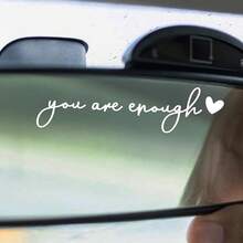 3X Drive Safe We Love You Rearview Mirror Decal, Car Mirrors Sticker, Car Stickers Women, I Love You Drive Safe Mirror Sticker - You Are Enough - View 4