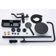 YUNRUX Rain Shower Shower System Shower Fitting Shower Set Antique Retro Nostalgia Black - Black - View 8