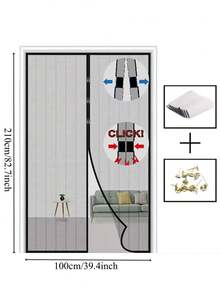 1PC 210cm Anti-Mosquito Net Summer Automatic Closing Magnetic Mosquito Net Invisible Door Mesh Anti Bug Fly Partition Curtain - Multicolor - View 15