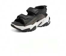 Skechers Women's New Summer Thick-Sole Increase Height Sports Beach Shoes, Bear Design Exoskeleton Sandals - Black - View 2