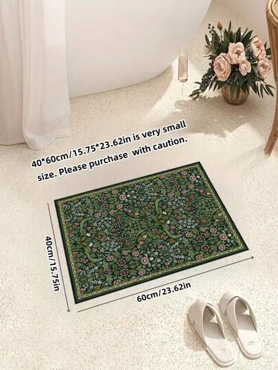 Pc Boho Moderne Parisian Garden Bloemen Tapijt Living Room, Non Skid Rust Vloerkleed Print Vintage Farmho Bedroom Dining Room Dorm Office Home view 3