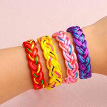 20pcs/Pack Adjustable Handmade Woven Bracelet, Colorful Bracelets For Women, Unisex Random Color Friendship Wrist Jewelry Gift