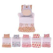 17cm (Schlafsack+Kissen), süße sitzende 1. und 2. Generation Puppenausstattung, Party Sammlerpuppen Zubehör, Puppensch lafsack, herzerwärmende Makronen, süße kleine Charakter Dekoration (ohne Puppen)