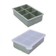 1PC Large Ice Cube Trays For Whiskey Big Silicone Ice Cube Trays 2Inch - Huge Square Ice Cubed Tray For Whisky And Cocktail,Ice Cream Storage Solutions