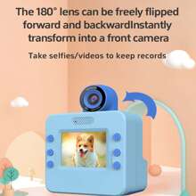 Instant Print Camera With 1080P HD, Includes 4 Rolls Of Color Printing Photo Paper, Ideal Birthday And Christmas Gift For Boys And Girls