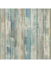 1 rollo de papel tapiz autoadhesivo de grano de madera azul - papel tapiz de vinilo removible y autoadhesivo, conveniente para decoración del hogar, fondo de TV, gabinetes, cómodas, papel tapiz decorativo, adhesivos de pared, decoración de habitación