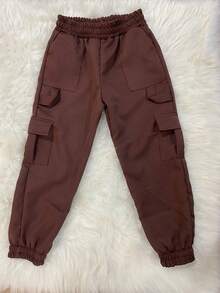 Girls Tailored Cargo Jogger Pants – Style / Stylish Pants / Stylish Blogger - Rỉ Nâu - Xem 2