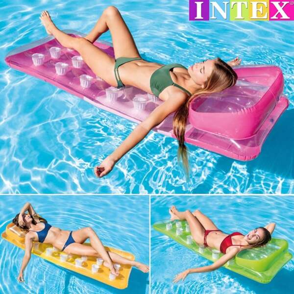 1 pieza INTEX, silla de surf a la deriva en el agua, soporte inflable, anillo de natación, equipo acuático, cama flotante, cama flotante