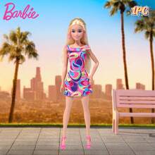 Barbie 1/2个芭比娃娃，官方授权，清新优雅风格，活力四射的芭比公主，鼓励运动时尚，甜美风芭比陪伴成长，增添节日欢乐，带来梦幻体验，派对焦点，激发想象力，做工精致，正版授权，生日派对，家庭聚会，圣诞节 - 粉色 - 查看 10