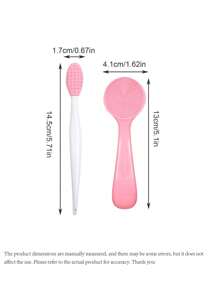 2-In-1 Facial Cleansing Tool, Soft Silicone Facial Brush For Cleaning Large And Visible Pores, Double-Sided Blackhead Remover Tool, Beauty And Skincare Accessories, Gentle Cleansing, Non-Irritating, Double-Sided Soft Exfoliating And Face Massage Brush