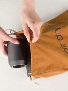 抽绳英文帆布包旅行酒店吹风机收纳袋麻布防尘袋配件袋 - 彩色 - 查看 10