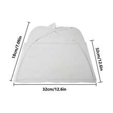 1pc White Insect And Mosquito-Proof Folding Cover, Vegetable Cover Can Be Disassembled And Washed Mesh Food Cover, Dining Table Cover Insect-Proof Cover For Camping Or Restaurant