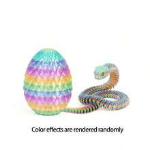 2/3 Stücke 30cm Schlangen Statue mit Locken - 3D gedrucktes Schlangen Spielzeug mit Schlangen Ei, mythisches Geschöpf Design, Dekoration für Zuhause, Stressabbau Spielzeug, geeignet für Weihnachten, ab 14 Jahren (zufällige Augenfarbe), Fidget Toy, 3D gedruckte Tiere - Schlange Viper, 3D Schlange, Mini 3D gedruckte Tiere, 3D gedruckte Schlangen, 3D gedruckte Schlange mit Ei