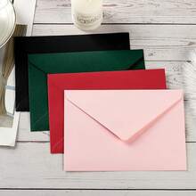 50 Pack A7 Colorful 5x7 Envelopes V Flap Invitation Envelopes 5x7 Cards, Birthday, Weddings, Graduations, Greeting Cards, Shower 5.24 X.24 Inches (Dark Green) - 墨綠色 - 查看 4