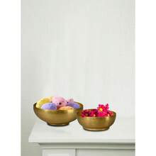 Elegant Brass Decorative Bowl Perfect For Potpourri And Entryway Décor 2.75 Tall And 7.5 Diameter - Vàng - Xem 4
