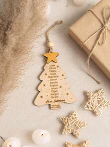 Personalized Xmas Teacher Ornament, Classroom Decor, Personalized Tree, Thank You Gift, Teacher Christmas, Student Names - Multicolor - View 3