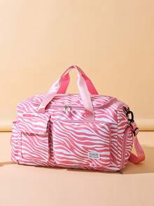 牛皮，豹纹，斑马纹，包，旅行包，行李包，大容量，干湿分离，商务，旅行，医院用，尼龙粉色包，学校用，学校配件，学校用品，旅行必需品，假日度假行李箱旅行包，女士旅行包