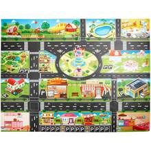 1pc City Traffic Game Mat, Thin, Non-Fuzzy, Large Size Non-Woven Fabric Game Mat, Waterproof And Moisture-Proof, Children's Toy Car Interactive Route Map, Room Decor, Educational Tool, Halloween And Christmas Gift, Made Of Non-Woven Fabric And Plastic. This Product Is Relatively Smooth When Placed On The Floor (Except For Small Cars), Children's Toys, Toys, Boys' Toys - Multicolor - View 10