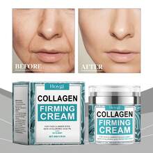 Hoygi Collagen Lifting Firming Smooth Wrinkles Cream Moisturizing Fade Fine Lines Anti Aging Brighten Repair Tighten Beauty Skin Care Products - 藍白色 - 查看 1