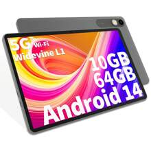 Android 14 Tablet 10 Inch Tablets, 10GB RAM 64GB ROM 1TB Expand, Octa-Core Processor, 1280x800 IPS HD Touch Screen, WiFi 5, Dual Camera, 8000mAh