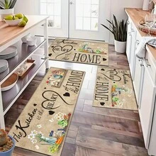 1pc, Trang trí nhà cửa, Nhà bếp là trái tim của ngôi nhà, Họa tiết trừu tượng, Thảm bếp chống trượt bằng đất sét diatomite, Thảm, Thảm trải sàn, Hình chữ nhật in 3D, Thích hợp cho phòng khách, phòng ngủ, hành lang, phòng tắm, phòng giặt - Thảm polyester, Thích hợp cho trang trí nhà cửa trong nhà và ngoài trời - Nhiều màu - Xem 3