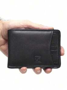 Carteira Masculina Grande Couro Elegante Porta Cartões Porta Documentos Porta Moedas Lançamento - Preto - Visão 7