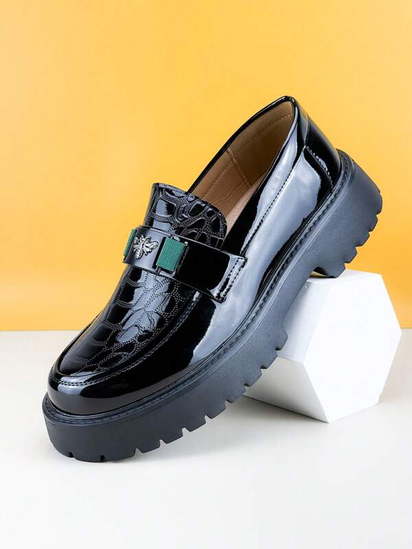 Zapatos casuales de hombre de lujo con diseño de abeja, suela gruesa y cómoda, resistentes al desgaste, ideales para uso diario, formal, de oficina, fiesta, boda y vacaciones. Modelo 2025, talla grande, por favor elija una talla talla grande pequeña.