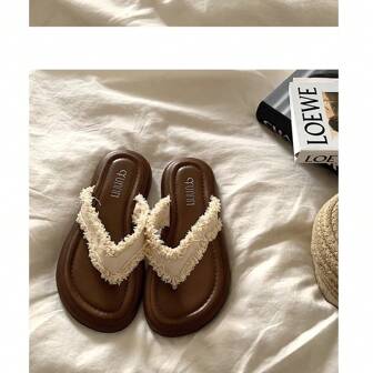 Dames zomer platte instapsandalen - Open-
