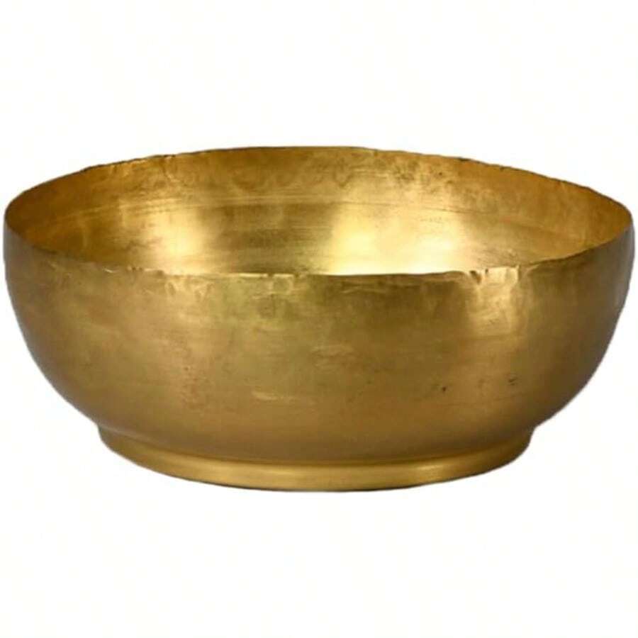 Elegant Brass Decorative Bowl Perfect For Potpourri And Entryway Décor 2.75 Tall And 7.5 Diameter - Vàng - Xem 1