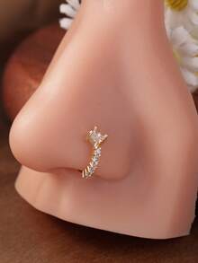 4 件/套 20 克镀金全 CZ 鼻环 - 精致密镶鼻环，男女皆宜，防过敏螺旋鼻环，闪亮简约设计