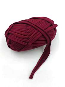 1 Spool Of Wool Yarn With White, Burgundy, And Pink Fabric Strips, Suitable For Handmade Fabric Weaving DIY Bags, Toys, Shoes, Carpets, And Storage Baskets, Home Decoration, Home Accessories. Autumn Home, Christmas Decorations, Home Decor, Autumn Decor Home, Crochet, Craft, Wool Yarn, Fabric.