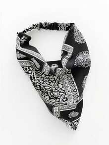 女士头巾 1 件/2 件女士时尚腰果印花头带，防晒吸汗弹性头带，适合户外运动、街头和嘻哈风格女士发饰、学校用品、学院秋季配饰秋冬发带，适合度假装女士 - 彩色 - 查看 5