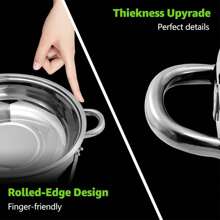 6 Liter Speisewärmer Runde Heizschale Edelstahl Buffetwärmer Suppenwärmer Bain-Marie Speisewärmer für Restaurants, Cafeterias und Schulen (Silber)