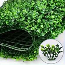 1/4/10 piezas Paneles de pared de hierba artificial Boj verde follaje Telón de fondo de pared vegetal Seto artificial Planta espesa protegida contra los rayos UV Pantalla de privacidad para decoración de jardín interior y exterior