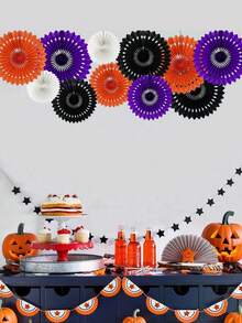 5pcs/Set Hanging Honeycomb Circular Paper Fan Decorations, Multi-Color Options For Self-Use Combination, Suitable For Various Party Backdrops, Theme Gatherings Decor, Party Decorations