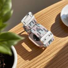 Elegant Braided Nylon Watch Band With Magnetic Buckle For Apple Watch Series 10 46mm 42mm 9 8 7 45mm 41mm Se 6 5 4 44mm 40mm Band 3 42mm 38mm Strap - S10-42 41 40 38mm - View 5