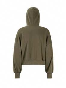 Plain    Casual    Zipper  Drawstring  Pocket    Beach  Daily - Army Green - View 6