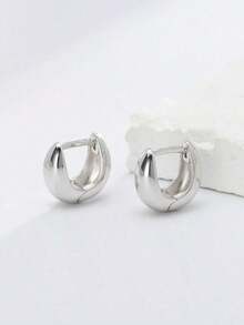 S925 Sterling Silver 14K Gold Plated Hypoallergenic Waterdrop Small Huggies Hoop Earrings For Women Girls Everyday Wear