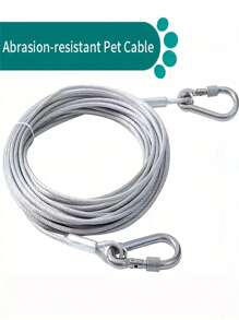 1 Set Stainless Steel Clothesline, Pet Leash, Portable For Indoor/Outdoor Laundry, Camping Accessories, Bathroom And Dormitory Ideal Choice