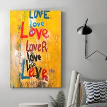 1 Pc Framed Basquiat Wall Art Canvas Poster Painting Wall Decor For Bedroom Living Room - Màu be - Xem 4