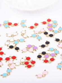 10 件/包多色水滴眼镜形吊坠，DIY 珠宝制作配件