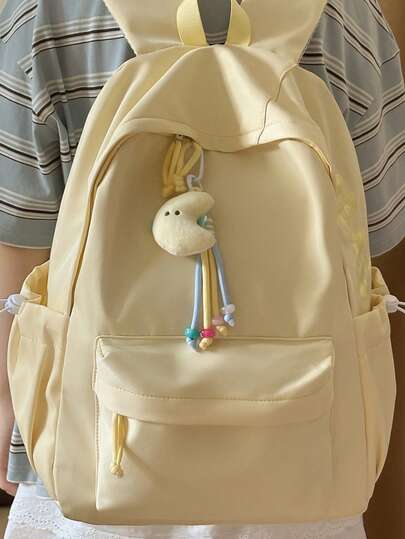 Esta es una mochila de unicolor con funcionalidad múltiple y gran capacidad, que se puede llevar en el hombro, de un solo hombro y es portátil. Adecuada para uso diario, ir y venir, actividades al aire libre, laptops, mochilas para estudiantes universitarios, adolescentes varones y mujeres
