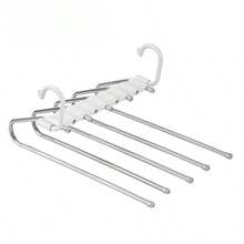 1 件不锈钢多层裤架，可折叠衣柜衣架，裤子收纳架，无缝防滑收纳架 - 彩色 - 查看 7