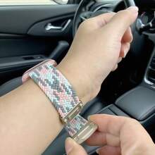 Elegant Braided Nylon Watch Band With Magnetic Buckle For Apple Watch Series 10 46mm 42mm 9 8 7 45mm 41mm Se 6 5 4 44mm 40mm Band 3 42mm 38mm Strap - S10-42 41 40 38mm - View 4