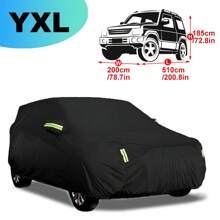 Cubierta para coche de 190T, diseño con cremallera negra, cubre universal para SUV que bloquea los rayos UV, para todo tipo de clima